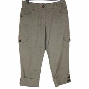 NIKE Golf Pants Sport Capri Crop Dri-Fit Cargo Pocket Cuffed Dots Stretch Size 4